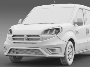 ram promaster cidade comerciante van de carga 2015 Modelo 3D