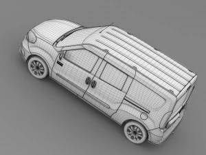 ram promaster cidade comerciante van de carga 2015 Modelo 3D