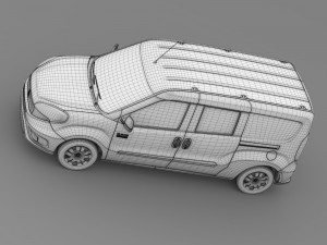 ram promaster city wagon 2015 Modello 3D