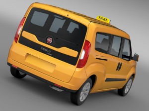 fiat doblo maxi taxi 152 2015 3D Model