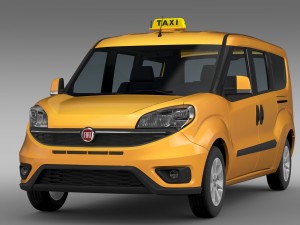 fiat doblo maxi taxi 152 2015 3D Model
