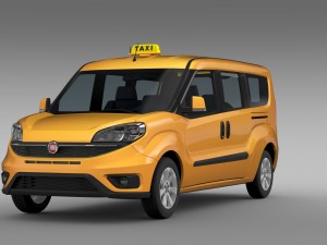 fiat doblo maxi taxi 152 2015 3D Model