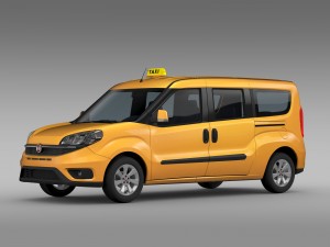 fiat doblo maxi taxi 152 2015 3D Model