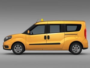 fiat doblo maxi taxi 152 2015 3D Model