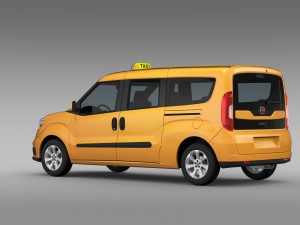 fiat doblo maxi taxi 152 2015 3D Model