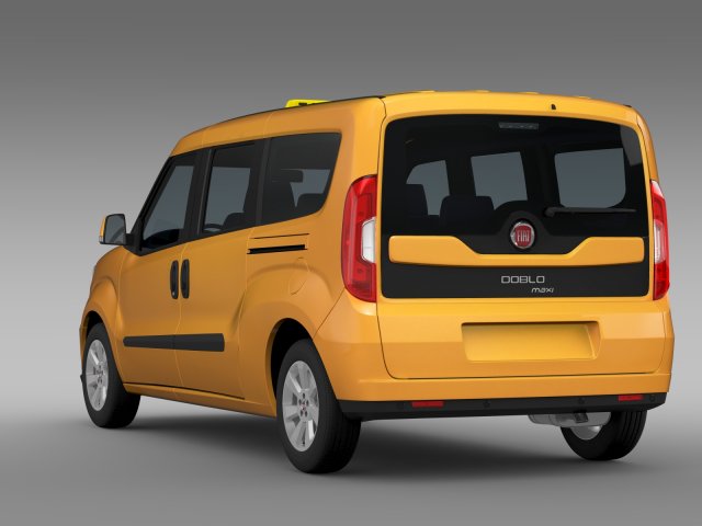 Fiat Doblo Combi L2H2 2017 3D model - Download Vehicles on