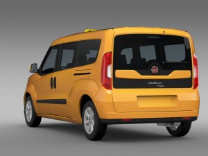 fiat doblo maxi taxi 152 2015 3D Model