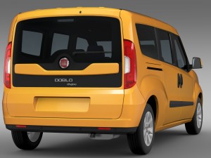 fiat doblo maxi taxi 152 2015 3D Model