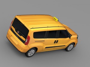 fiat doblo maxi taxi 152 2015 3D Model