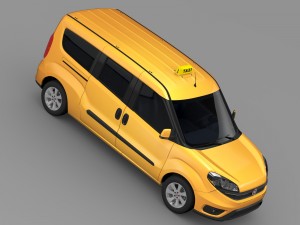 fiat doblo maxi taxi 152 2015 3D Model