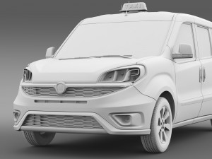fiat doblo maxi taxi 152 2015 3D Model