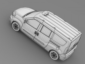 fiat doblo maxi taxi 152 2015 3D Model