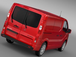 opel vivaro van biturbo 2015 Modelo 3D