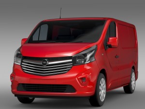 opel vivaro van biturbo 2015 Modelo 3D