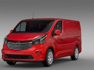 opel vivaro van biturbo 2015 Modelo 3D