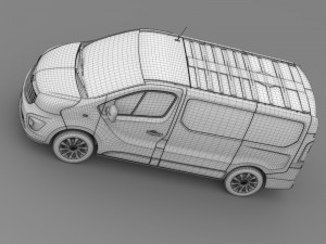 opel vivaro van biturbo 2015 Modelo 3D