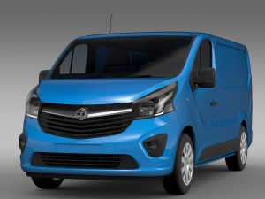 vauxhall vivaro van 2015 3D 모델