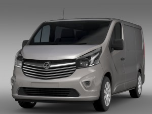 vauxhall vivaro van biturbo 2015 3D Model
