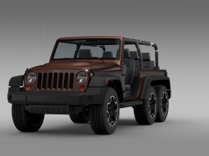 jeep wrangler rubicon 6x6 2016 3D 模型
