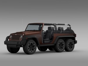 jeep wrangler rubicon 6x6 2016 3D 模型