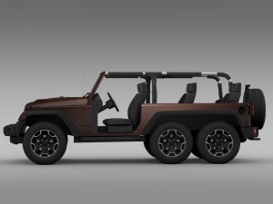 jeep wrangler rubicon 6x6 2016 3D 模型