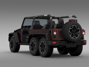 jeep wrangler rubicon 6x6 2016 3D 模型