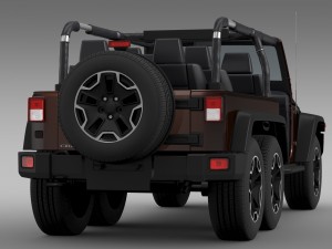 jeep wrangler rubicon 6x6 2016 3D 模型