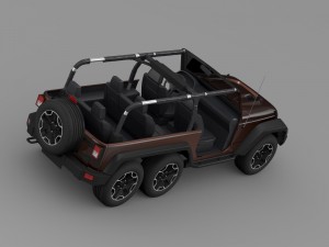 jeep wrangler rubicon 6x6 2016 3D 模型