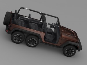 jeep wrangler rubicon 6x6 2016 3D 模型