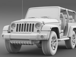 jeep wrangler rubicon 6x6 2016 3D 模型