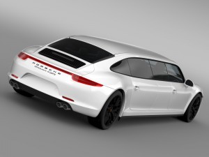 porsche 911 carrera 4 gts limousine 2016 3D Model