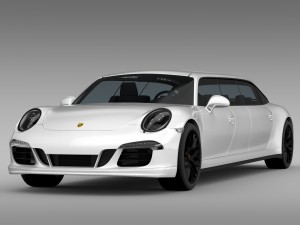 porsche 911 carrera 4 gts limousine 2016 3D Model