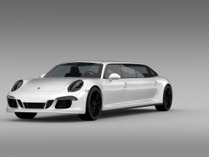 porsche 911 carrera 4 gts limousine 2016 3D Model