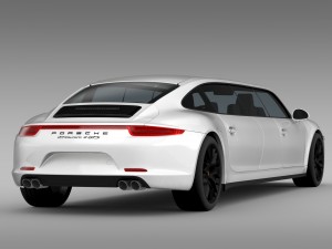 porsche 911 carrera 4 gts limousine 2016 3D Model