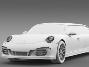 porsche 911 carrera 4 gts limousine 2016 3D Model