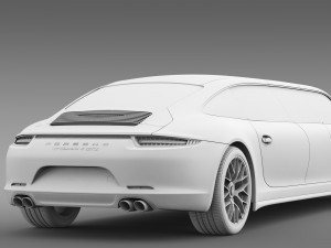 porsche 911 carrera 4 gts limousine 2016 3D Model