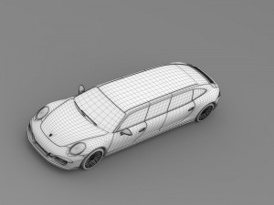 porsche 911 carrera 4 gts limousine 2016 3D Model