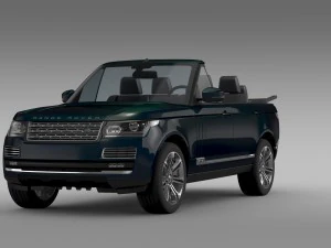 range rover autobiography black lwb cabrio l405 20 3D Model