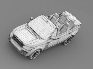 range rover autobiography black lwb cabrio l405 20 3D Model