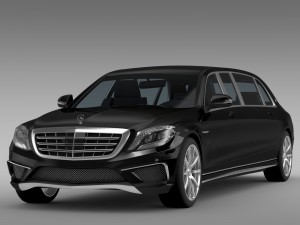 amg mercedes maybach pullman vv222 2015 3D Model