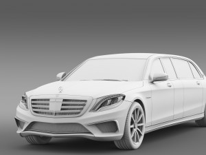 amg mercedes maybach pullman vv222 2015 3D Model