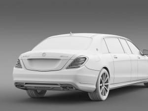 amg mercedes maybach pullman vv222 2015 3D Model