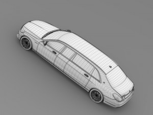 amg mercedes maybach pullman vv222 2015 3D Model