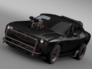 mad max fight interceptor dodge challenger 2015 3D Model