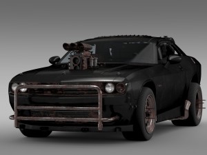 mad max fight interceptor dodge challenger 2015 Model 3D