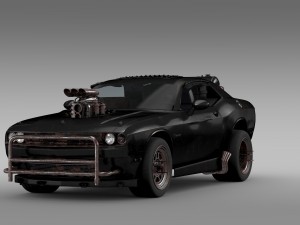 mad max fight interceptor dodge challenger 2015 Model 3D
