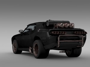 mad max fight interceptor dodge challenger 2015 Model 3D