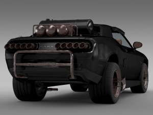 mad max fight interceptor dodge challenger 2015 Model 3D