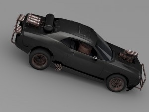 mad max fight interceptor dodge challenger 2015 Model 3D