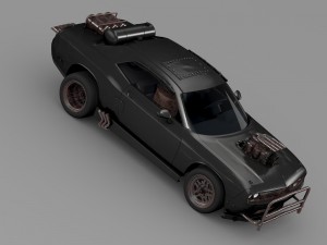 mad max fight interceptor dodge challenger 2015 Model 3D